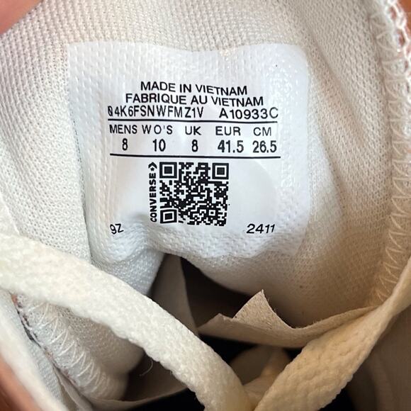 NEW Womens Size 10 Converse All Star Chuck Taylor CTAS High Top Leather Shoes - Picture 8 of 9